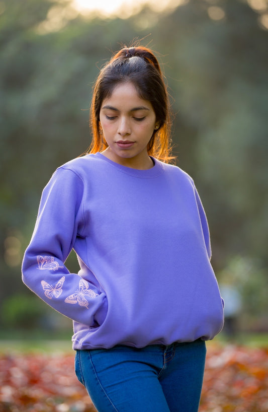 Polera Lila Mariposa